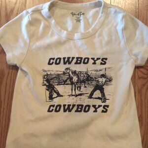 Brandy Melville John Galt Cream Cowboys Crop Top One Size